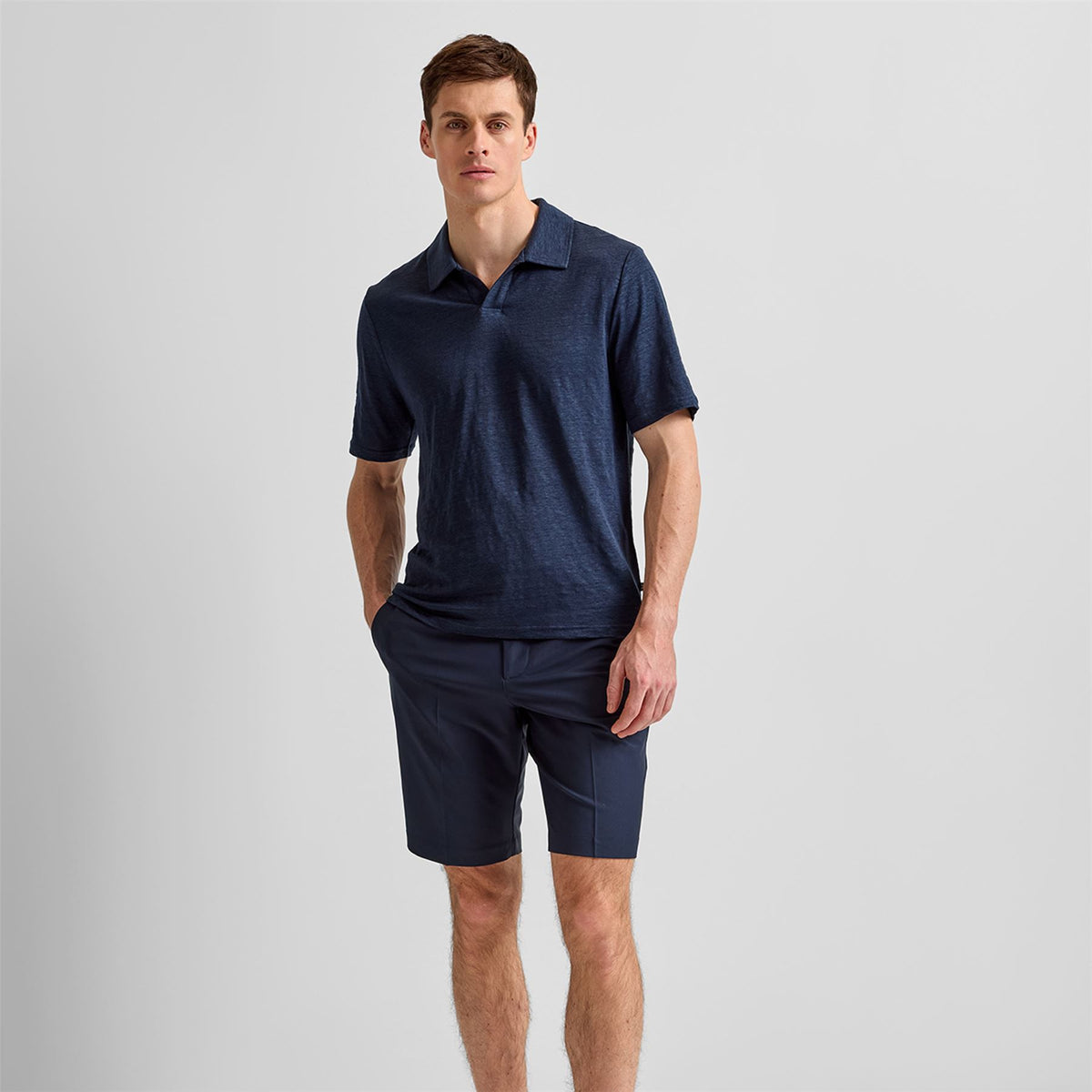 Roy Linen Polo JL Navy