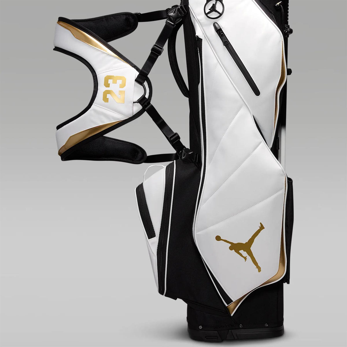 Jordan Fade Away Golf Bag White/Black/Metallic Gold