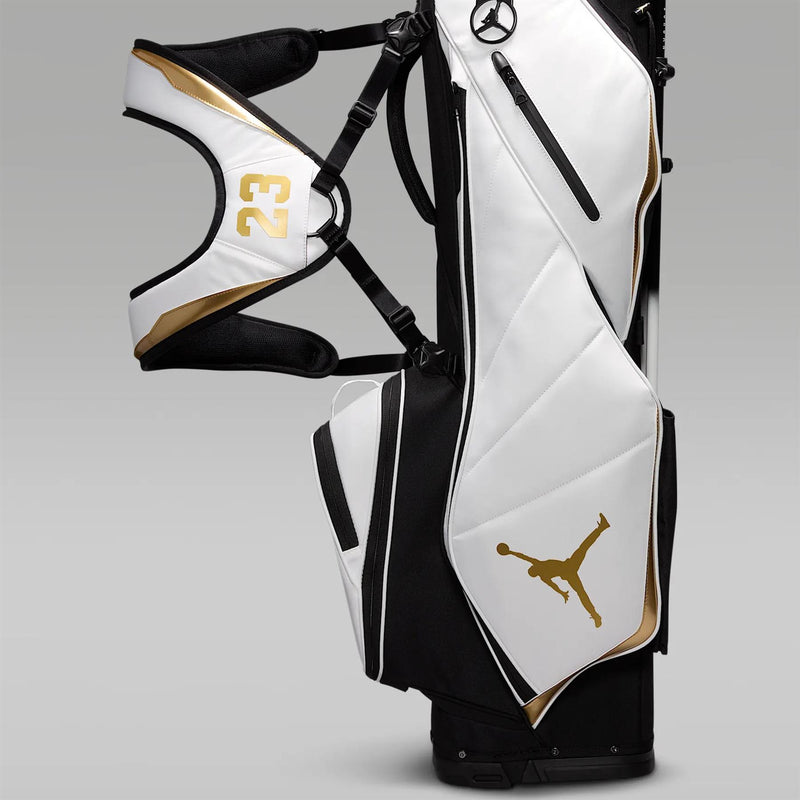 Jordan Fade Away Golf Bag White/Black/Metallic Gold