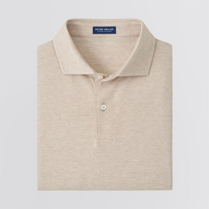Excursionist Flex Herringbone Knit Polo Truffle