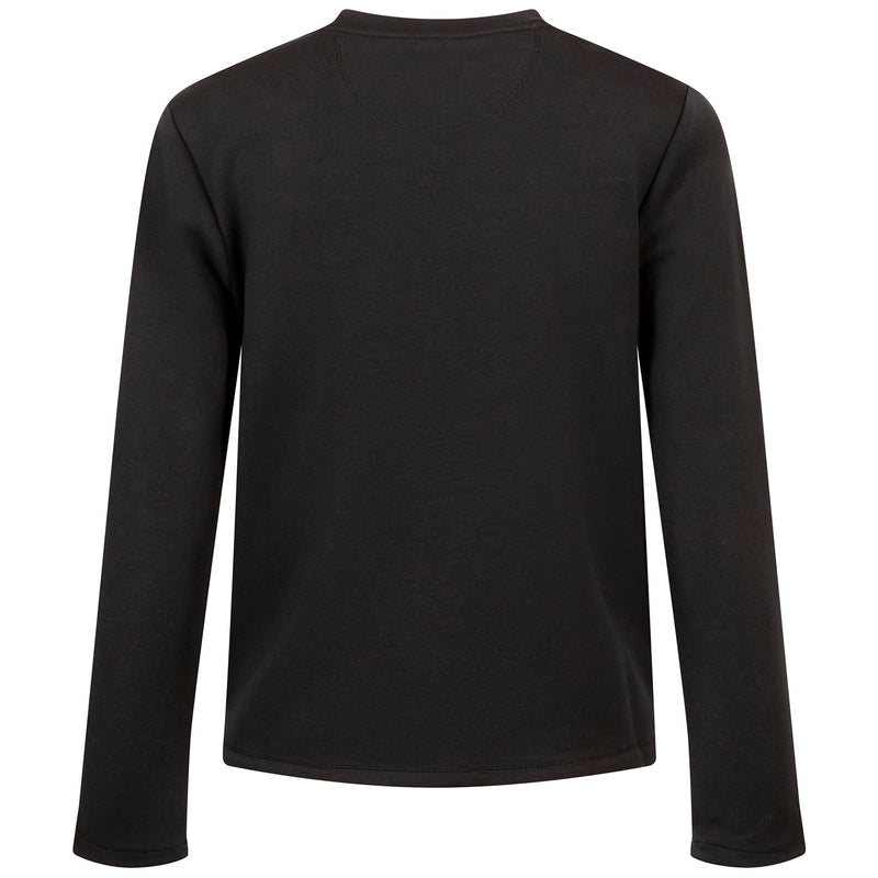 Womens Tulip Crewneck Knit Black