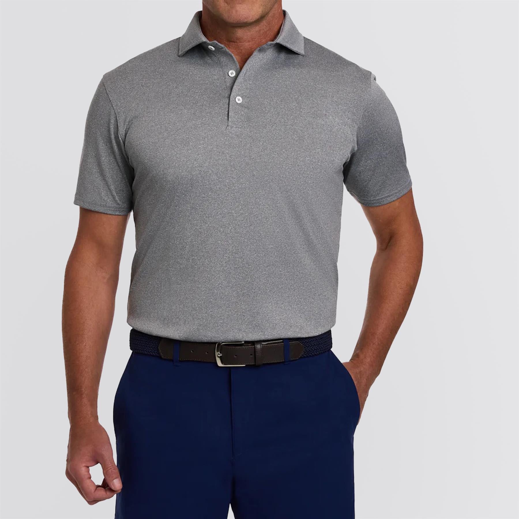 The Anderson Polo Heathered Gray
