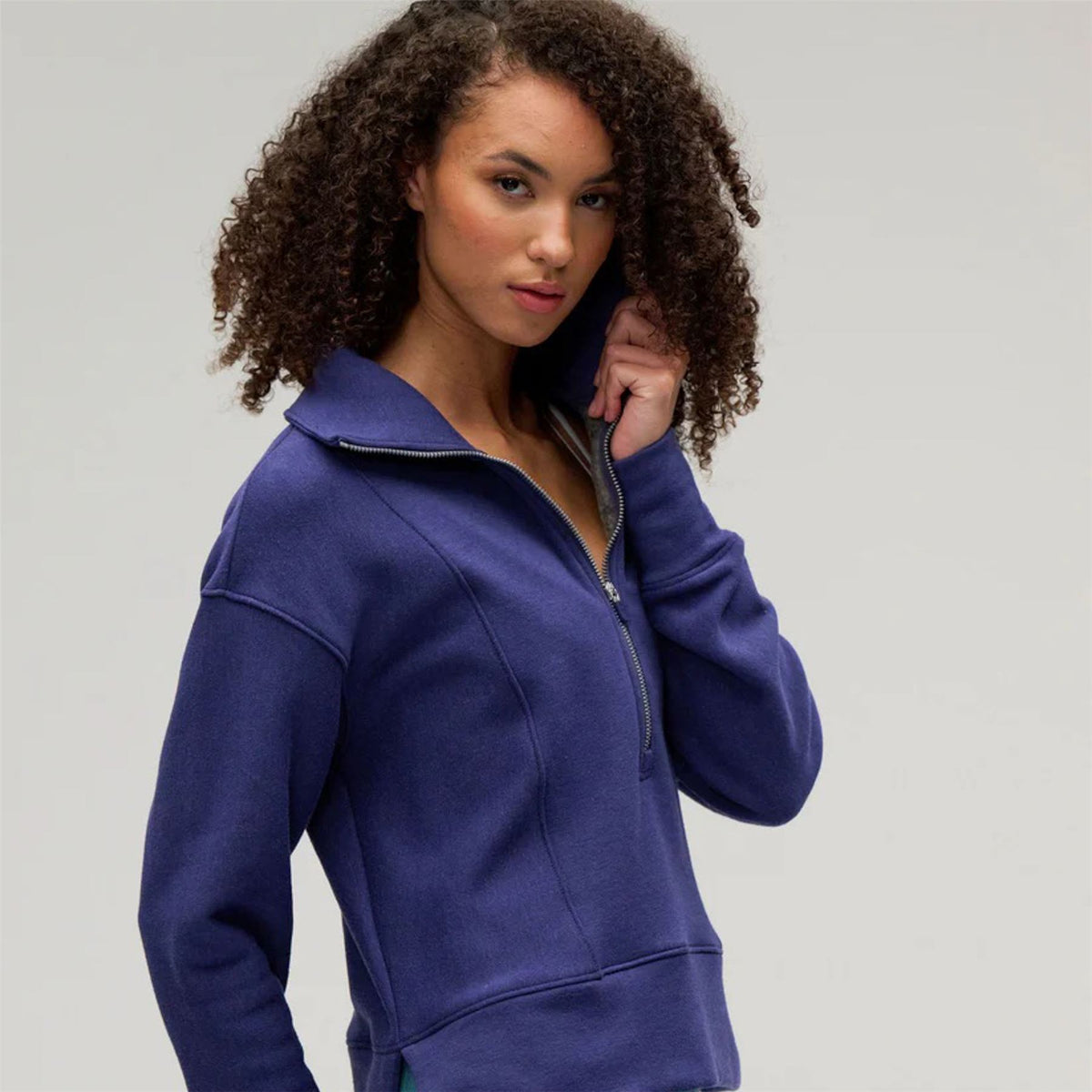 Womens Regan Zip Mock Pullover Storm