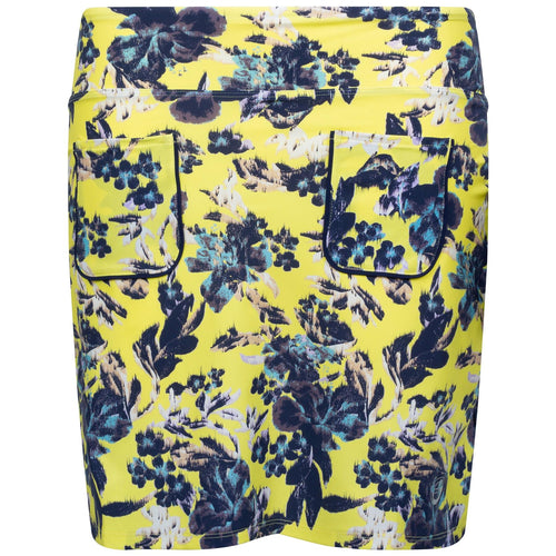 Womens Lux Floral Skirts (TALL) Yellow Ground Floral - SS22