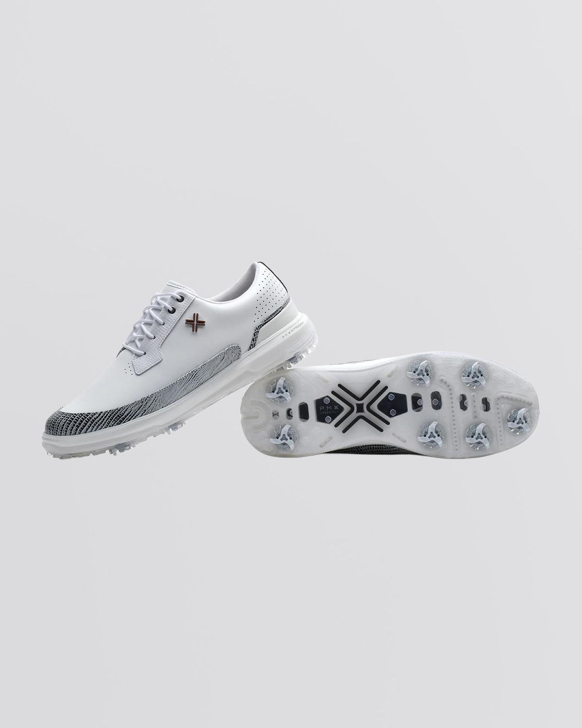 Moving Day SC RS Spiked Golf Shoes White/Black/Snake