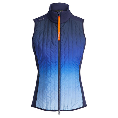 Womens Quilted-Front Hybrid Full-Zip Vest Active Ombre - SS23