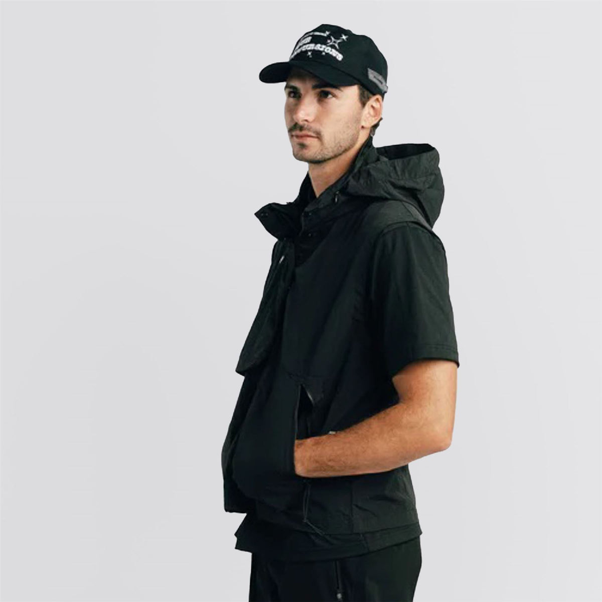 Herbie Nylon Vest Black