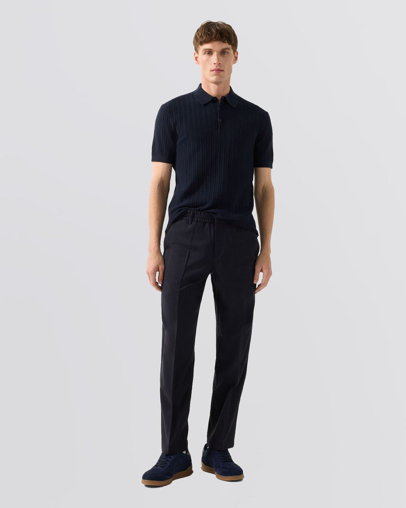 Tobias Knit Polo Navy