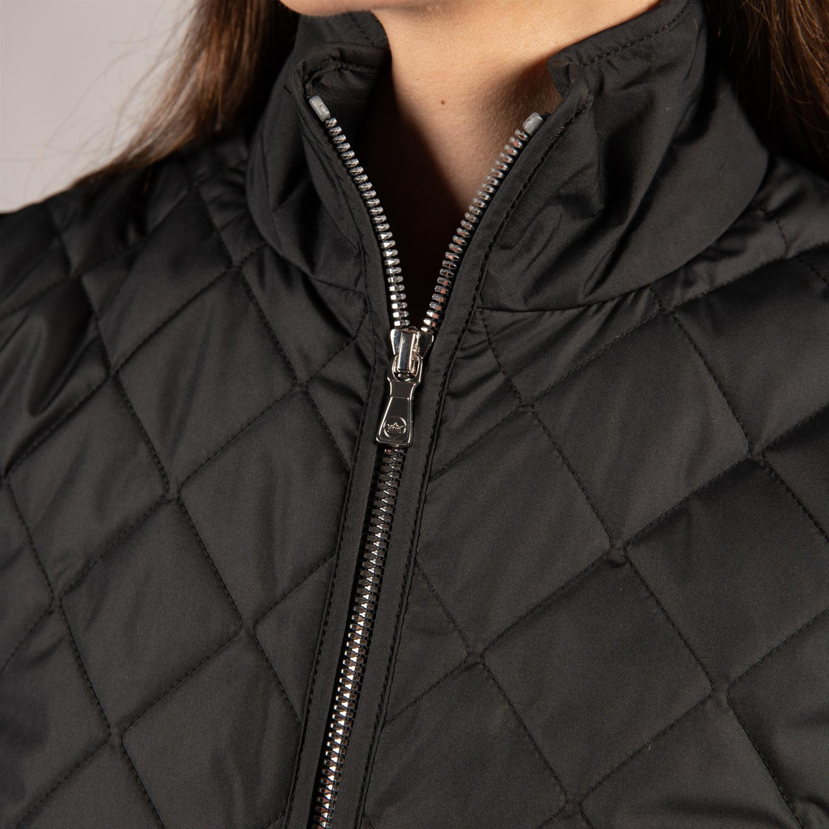 Womens Scout Diamond Quilted Travel Vest Black