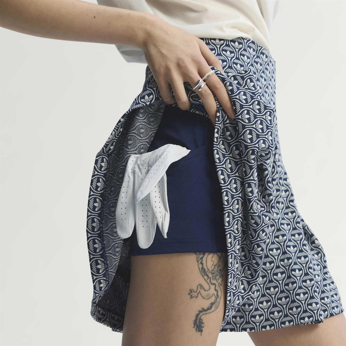 Womens Originals All Over Skort Night Indigo/Chalk White