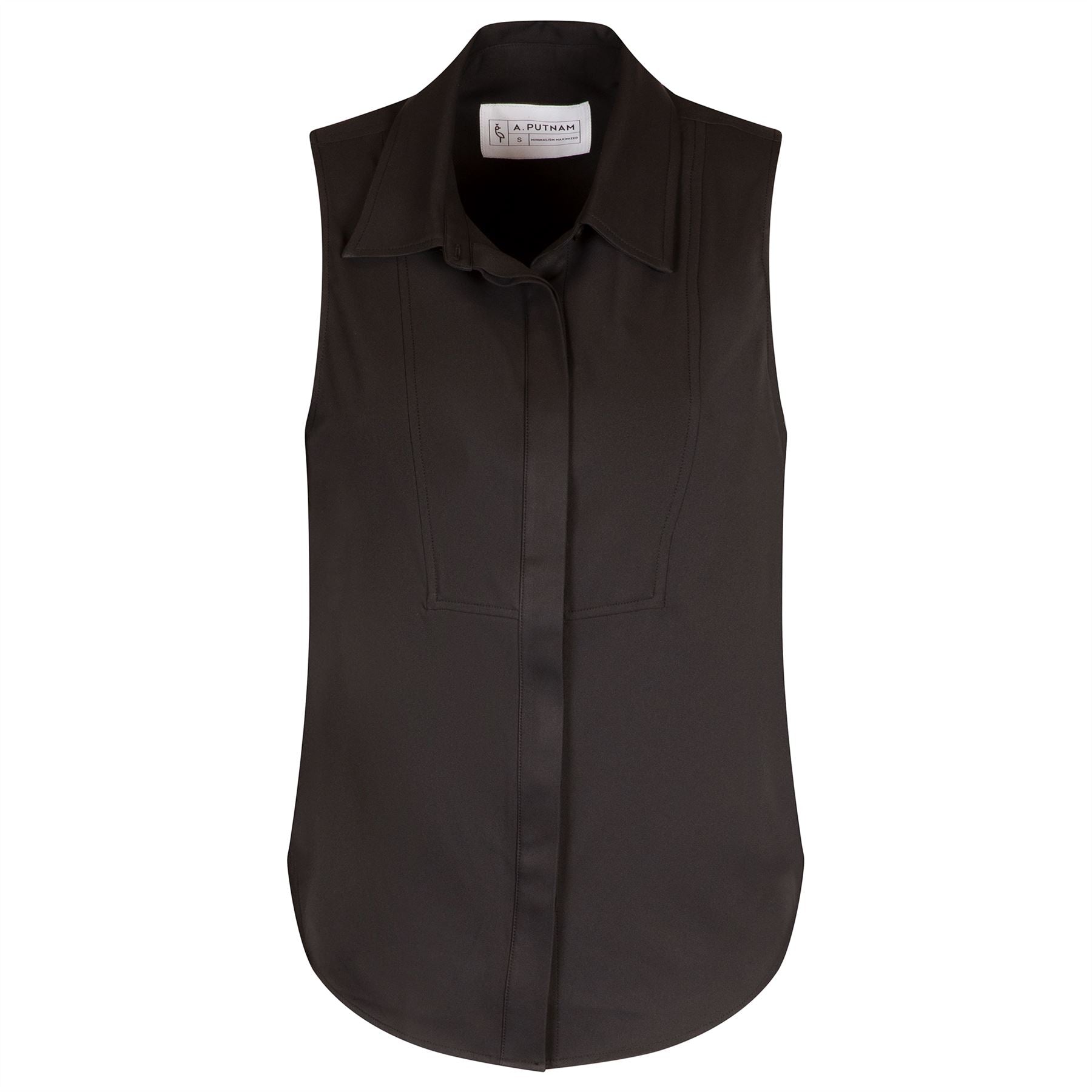 Womens Sleeveless Tux Black
