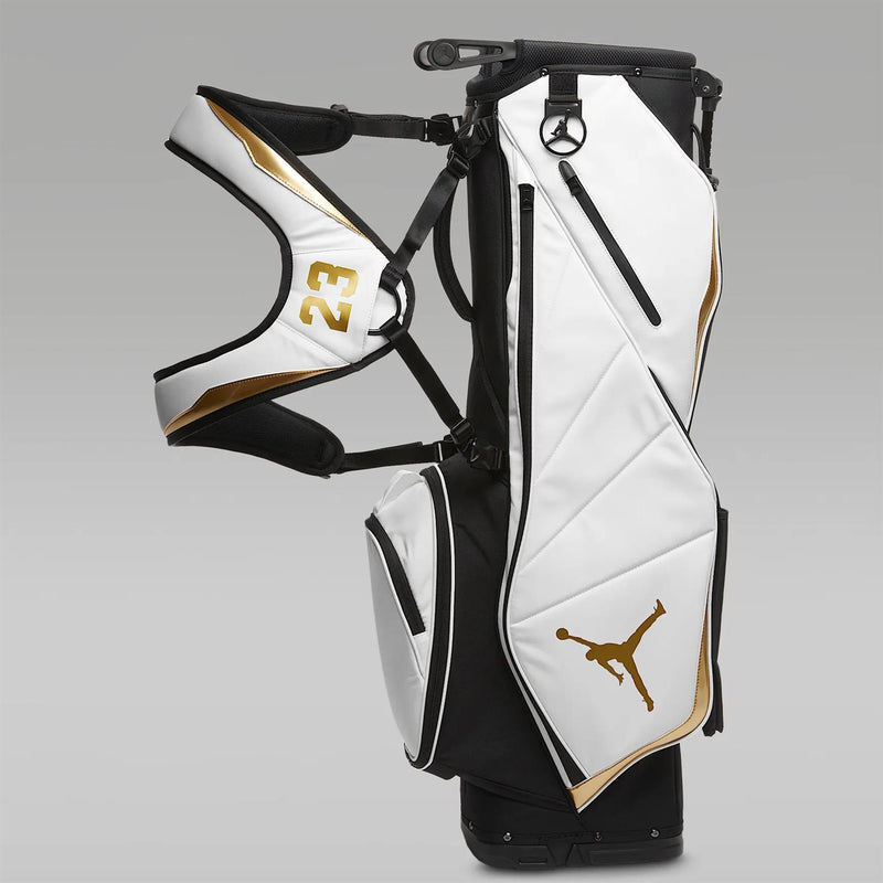 Jordan Fade Away Golf Bag White/Black/Metallic Gold