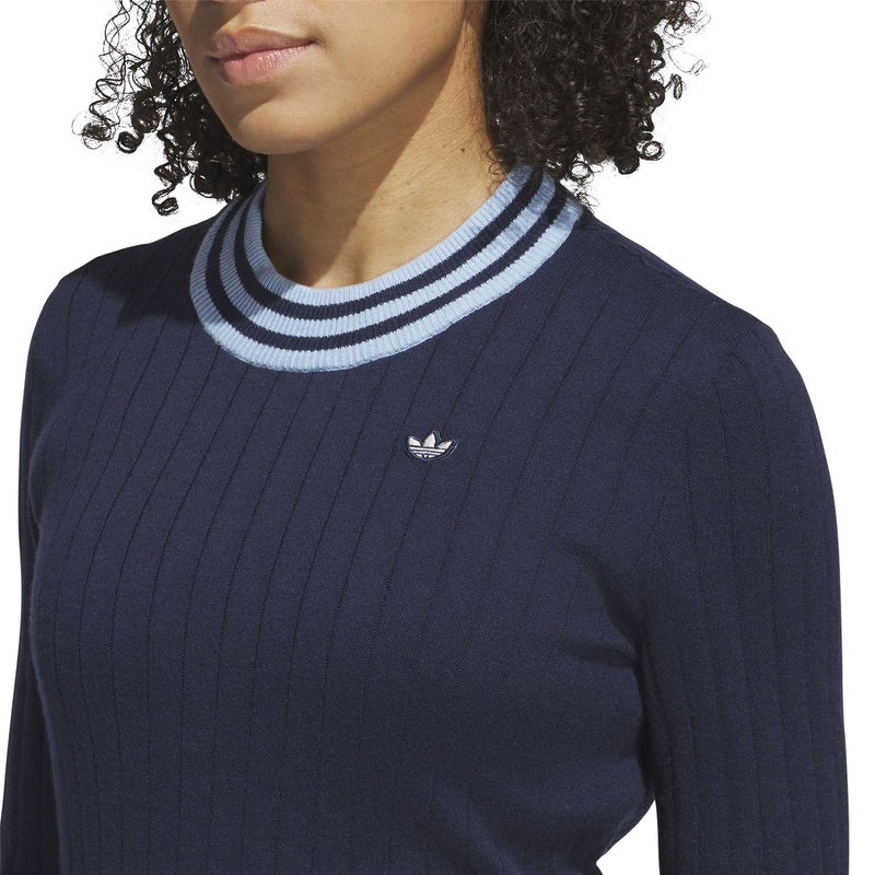 Womens Cashmere Knit Sweater Night Indigo