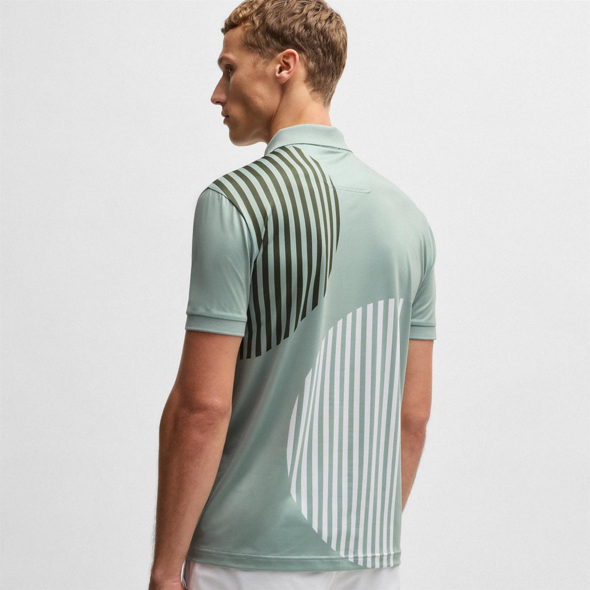 Paddy Striped Cotton 1 Polo Open Green