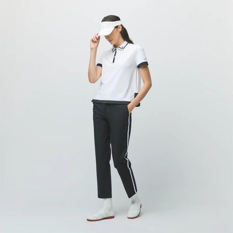 Womens Boxy Polo White/Black