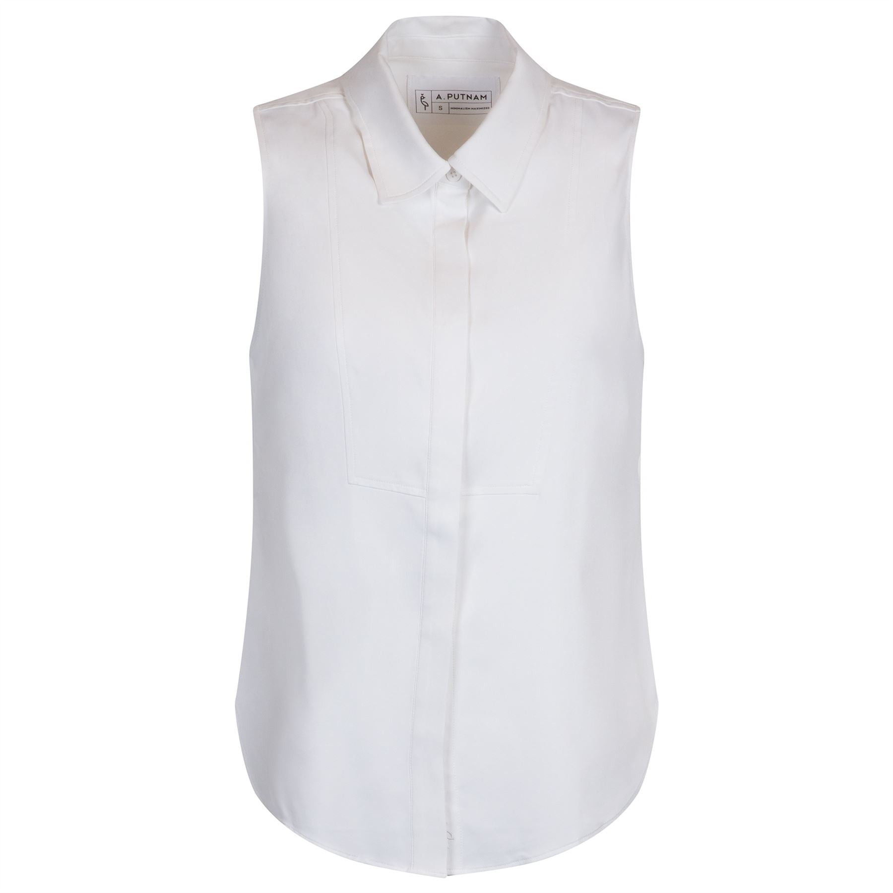 Womens Sleeveless Tux White