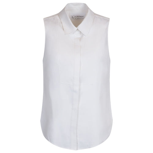 Womens Sleeveless Tux White - AW24