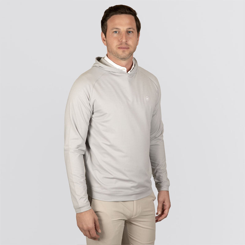 Pine Houndstooth Performance Hoodie Gale Gray