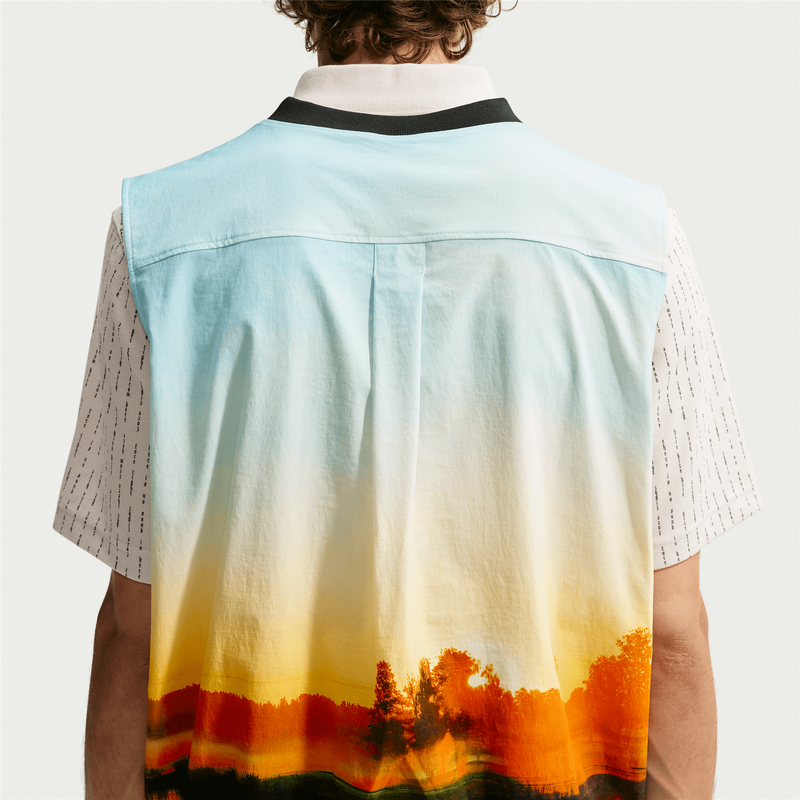 Dri-Fit Fairway Fresh Printed Wind Vest Oversized Fit Black