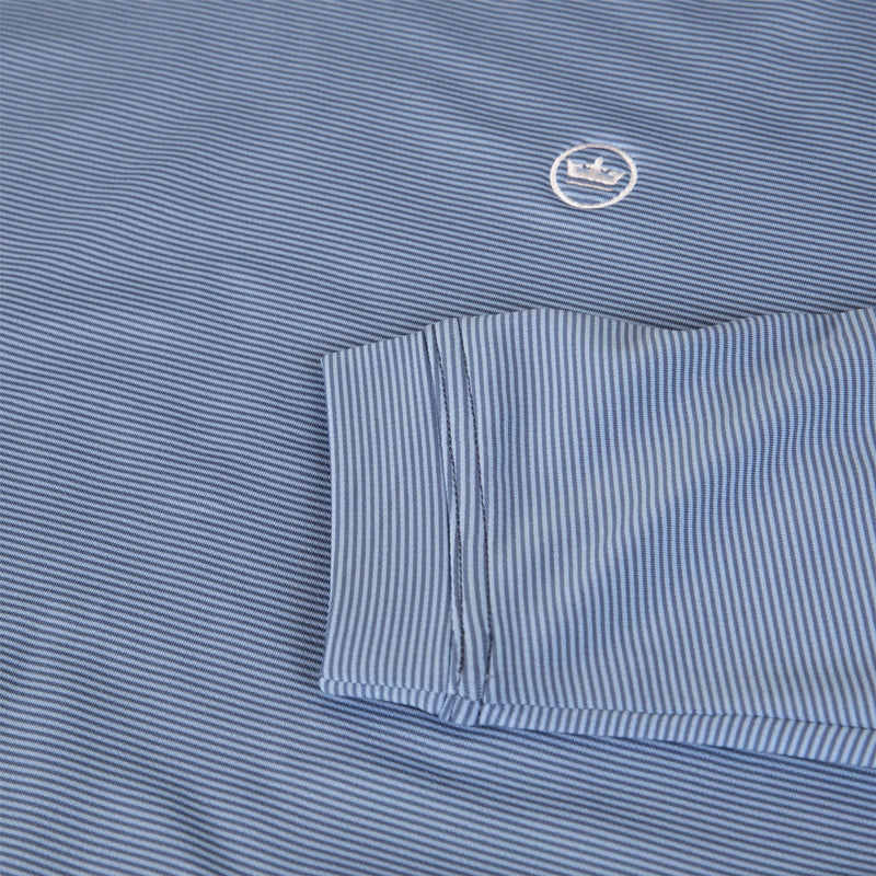 Pine Sugar Stripe Performance hoodie Windsor Blue