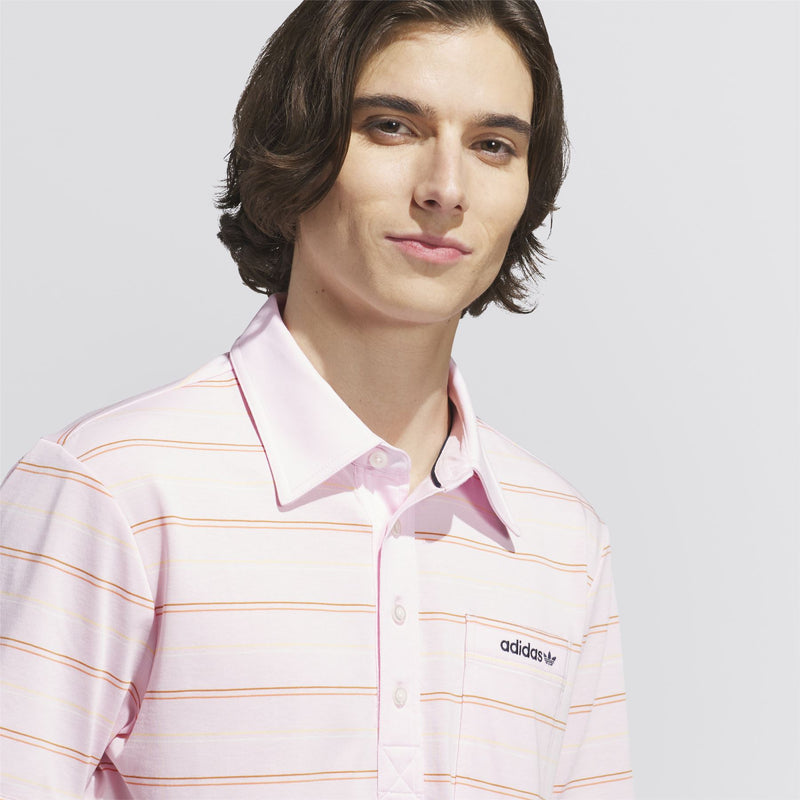 Originals Archive Stripe Polo Clear Pink