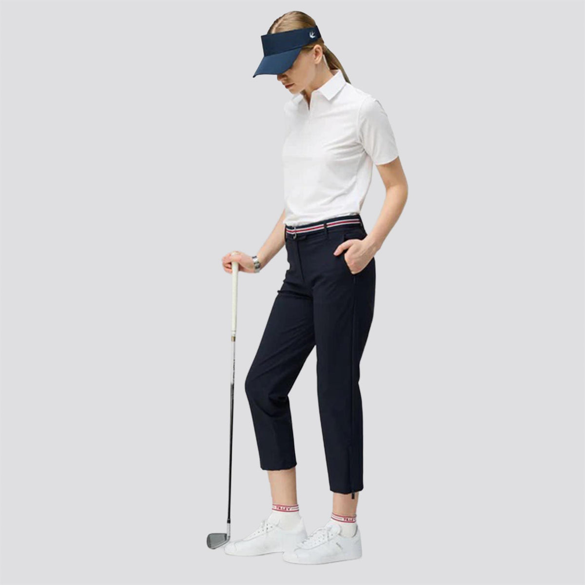 Womens Tech Stretch Cropped Pants Navy