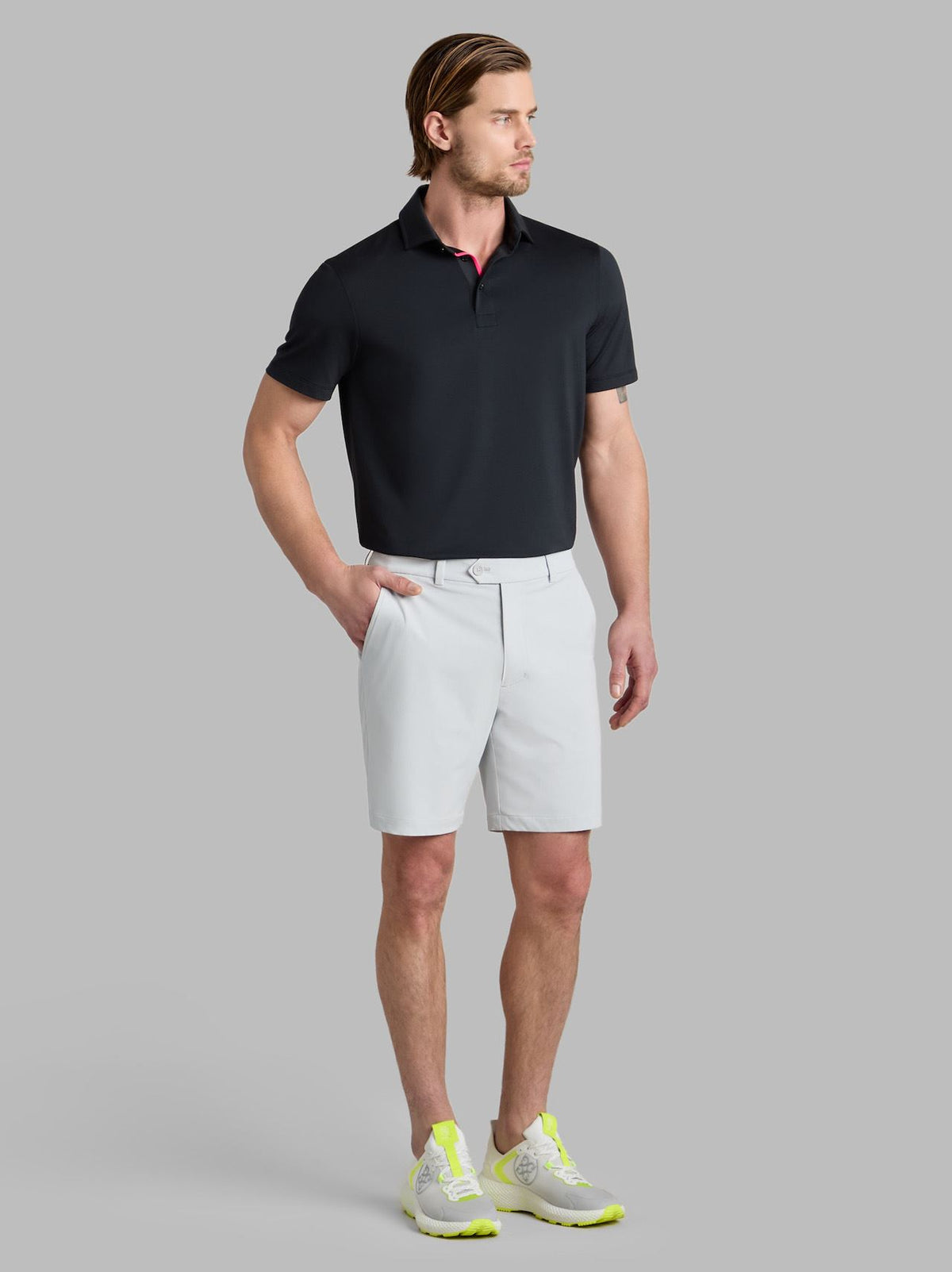 All Play Fine Stretch Pique Polo Onyx