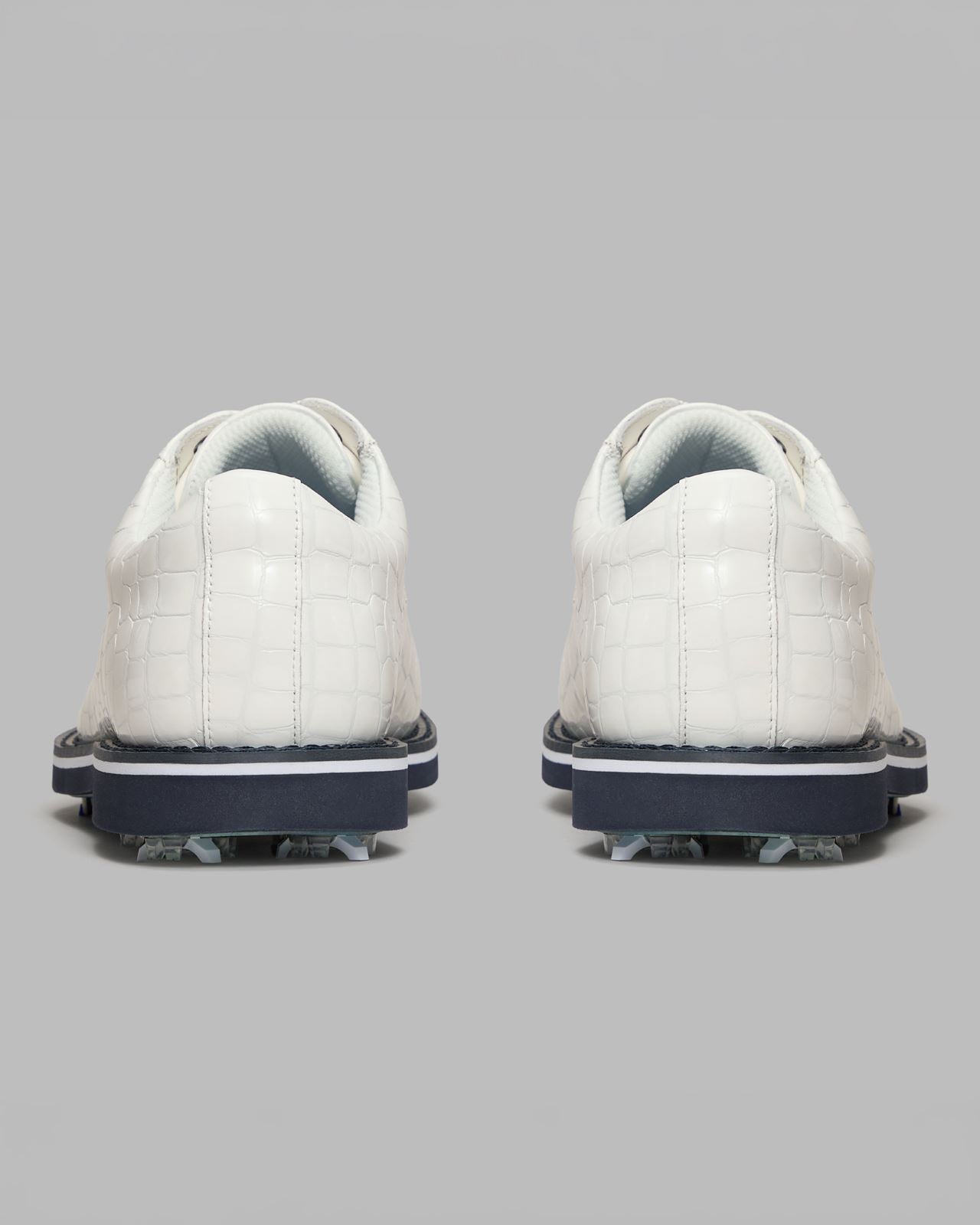 G/FORE GALLIVANTER G/LOCK Croc Embossed Leather Shoes Snow