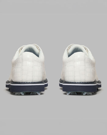 G/FORE GALLIVANTER G/LOCK Croc Embossed Leather Derby Golf Shoes