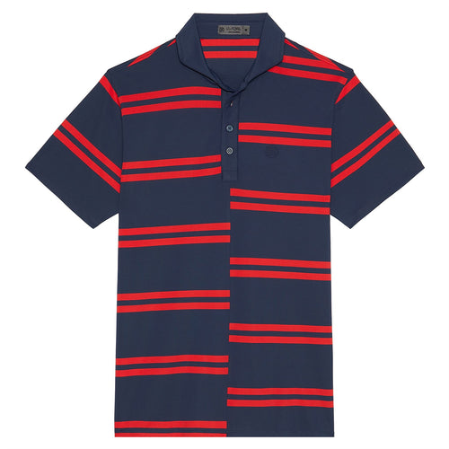 Offset Stripe Pique Polo Twilight - SS23