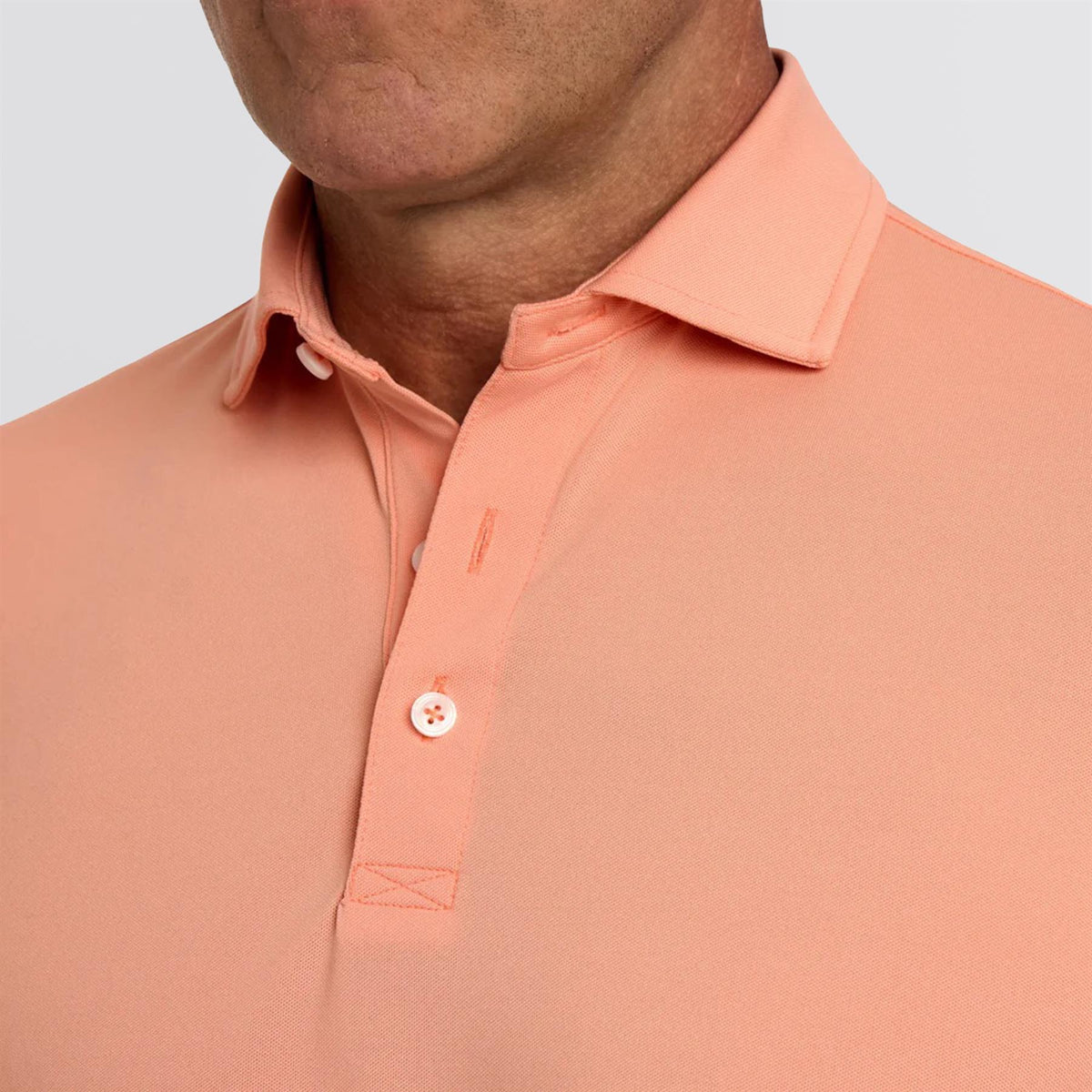 The Macdonald Knit Polo Nectarine