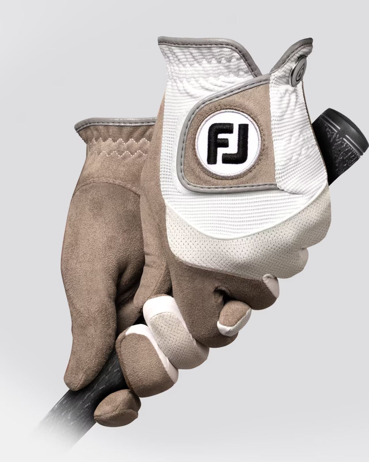 RainGrip Regular Pair Golf Gloves White/Grey