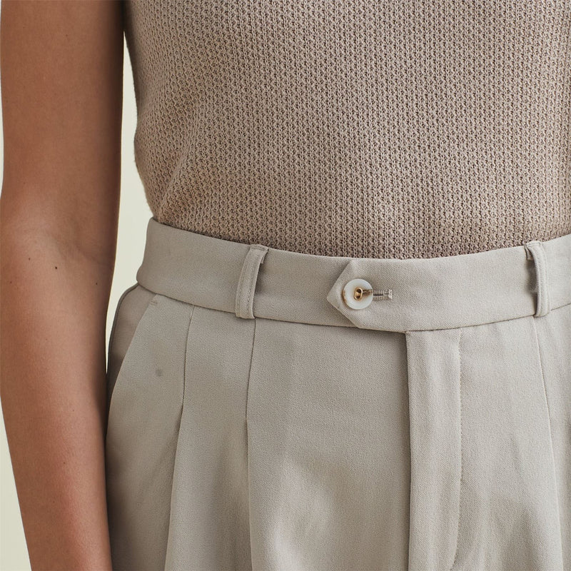 Womens Trouser Shorts Cobblestone