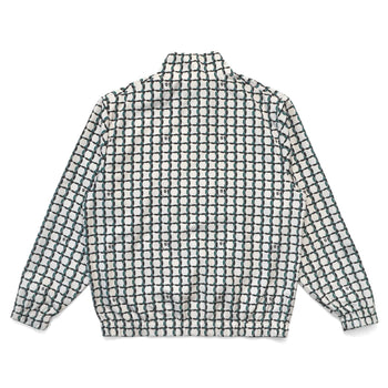 Malbon Golf Lattice Nylon Quarter Zip Jacket Bistro Green