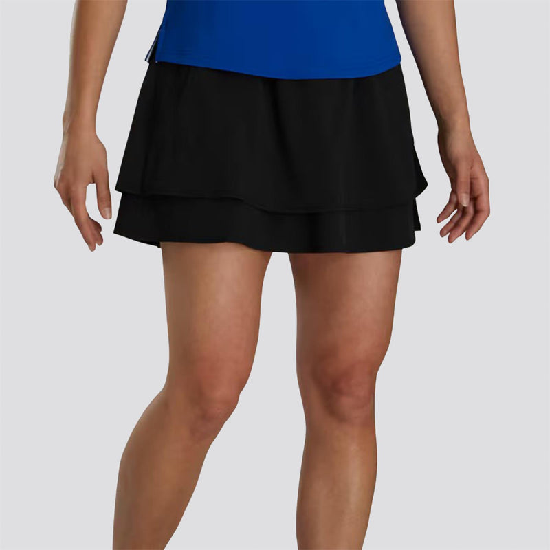 Womens Lightweight Woven Skort Black