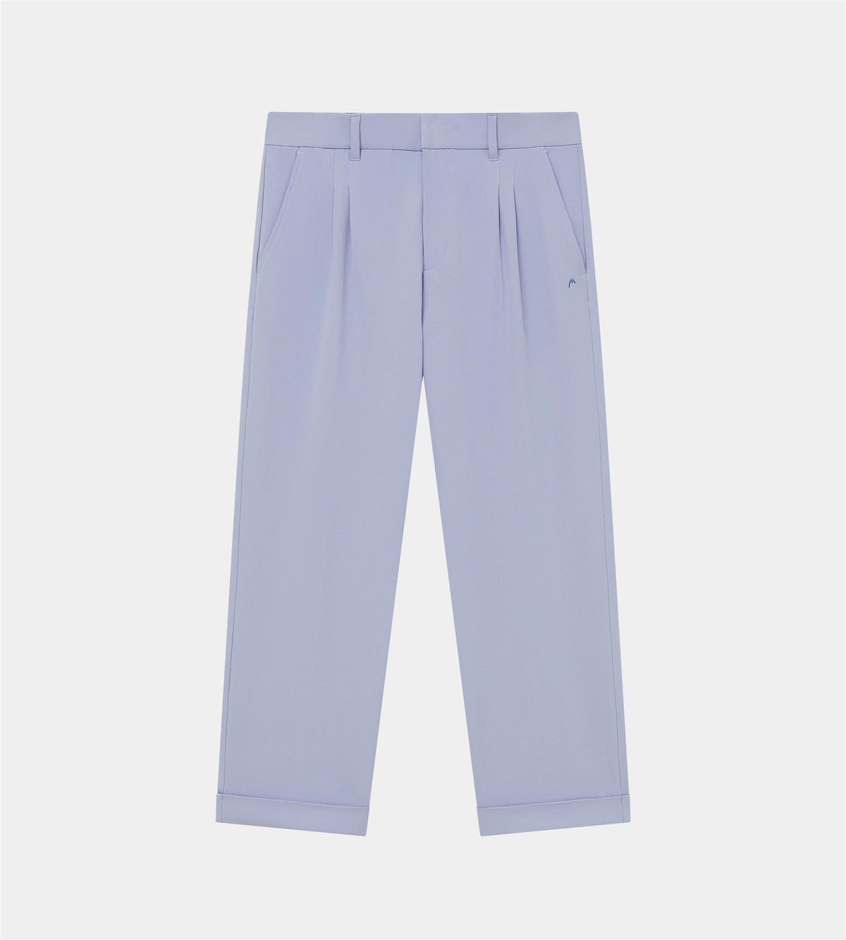 Double Pleated Pants Dusty Blue