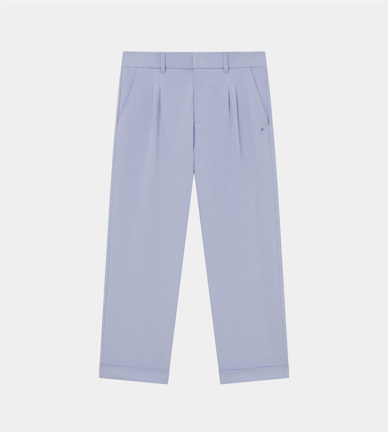 Double Pleated Pants Dusty Blue