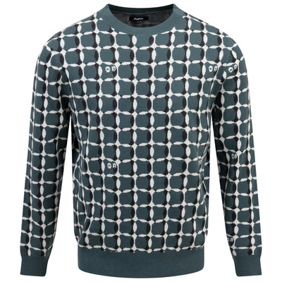 Bucket Weave Crewneck Bistro Green