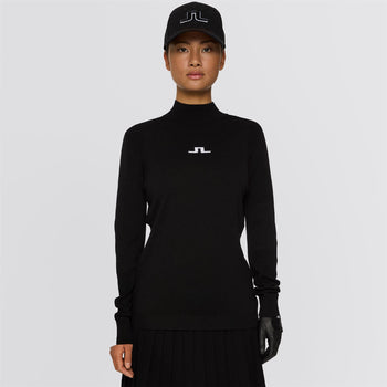 J.Lindeberg Womens Adeline Knitted Sweater Black | TRENDYGOLF USA