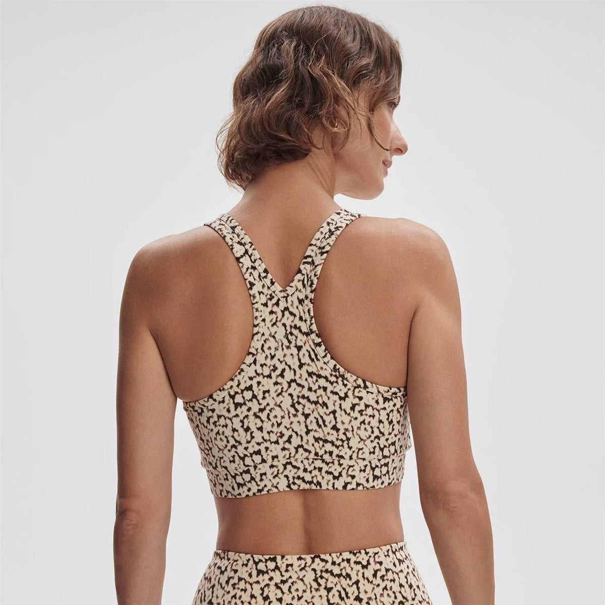 Womens Move Selma Bra Almond Abstract Leopard
