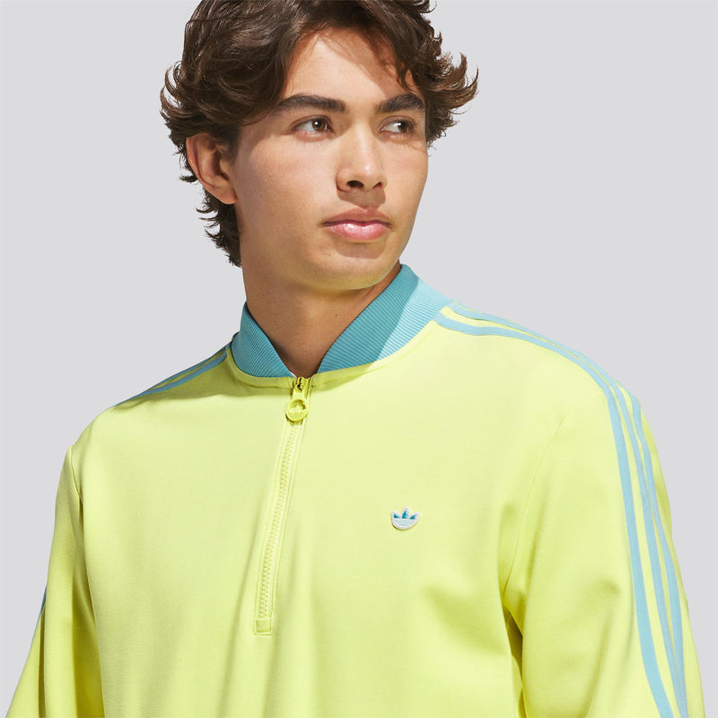Originals 3-Stripe Quarter Zip Pure Lemon