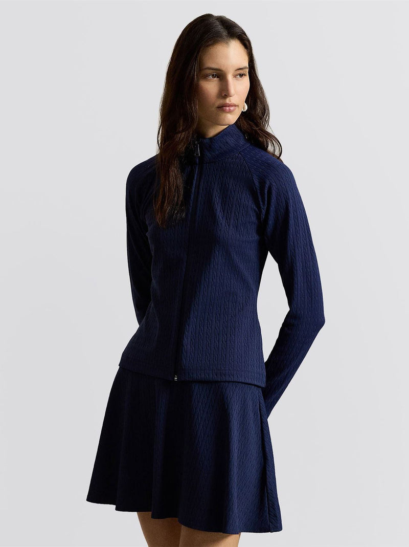 RLX Womens Active Cable Knit Full Zip Sweatshirt