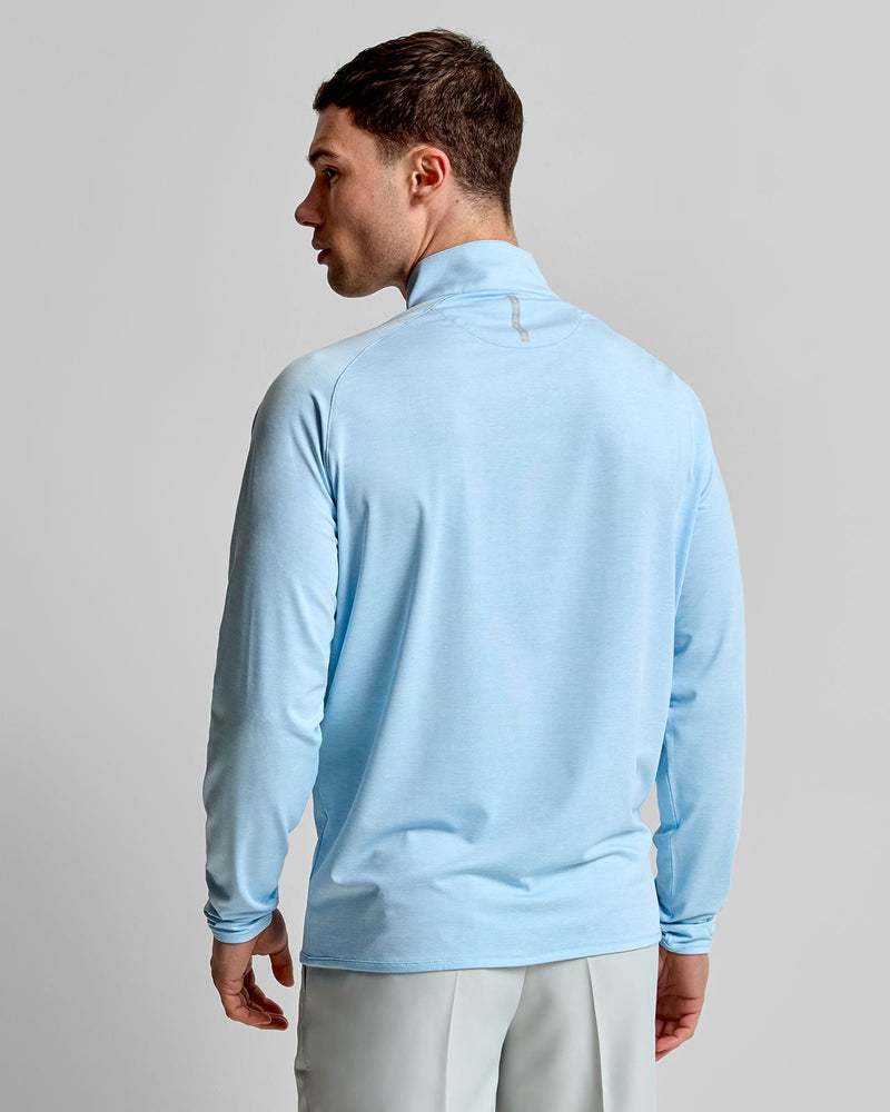 Stealth Performance Quarter Zip Mid Layer Blue Frost