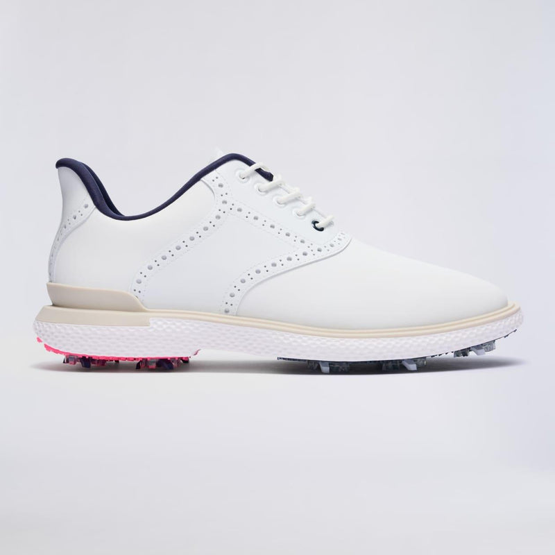 Gallivanter Leather Brogue Golf Shoes Snow/Stone