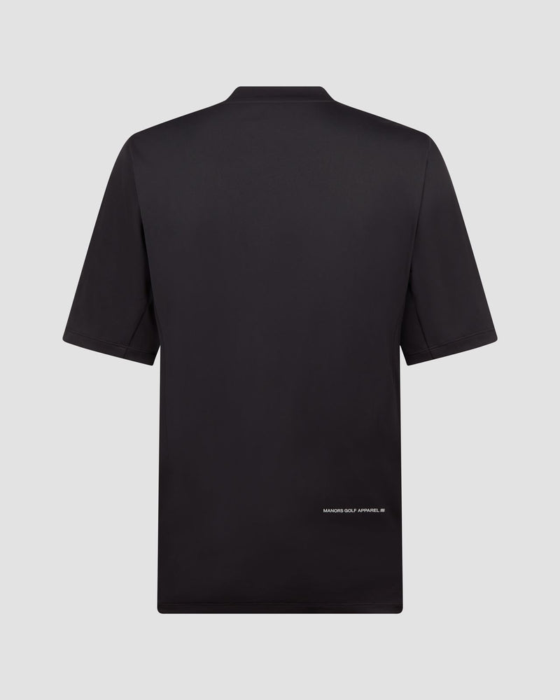 Course Mock Neck Polo Black