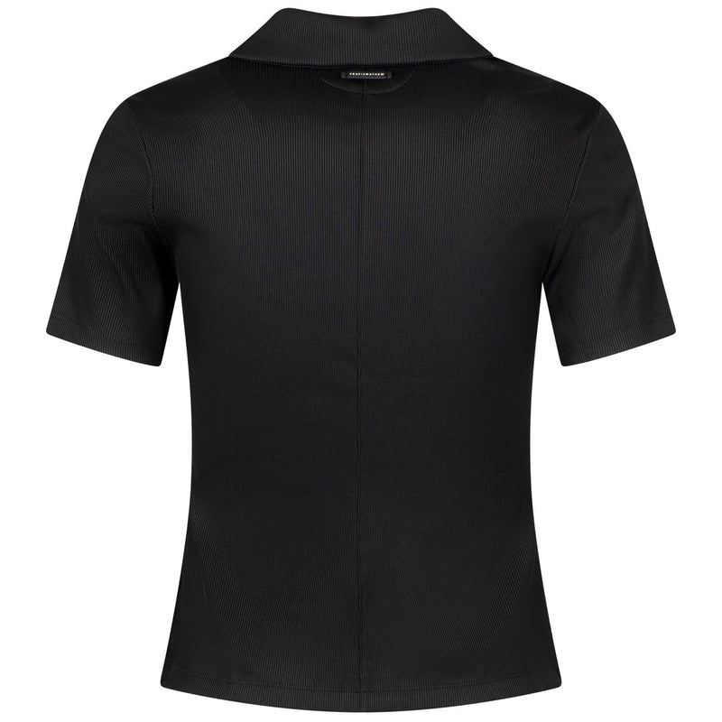 Womens Moveknit V-Neck Polo Black