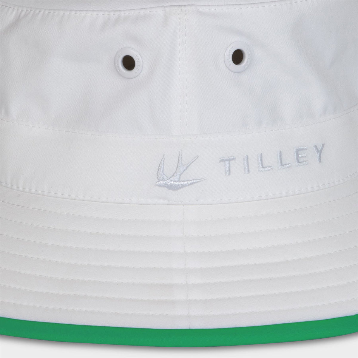 Tilley Wide Brim Bucket Hat White/Green