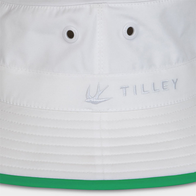 Tilley Wide Brim Bucket Hat White/Green