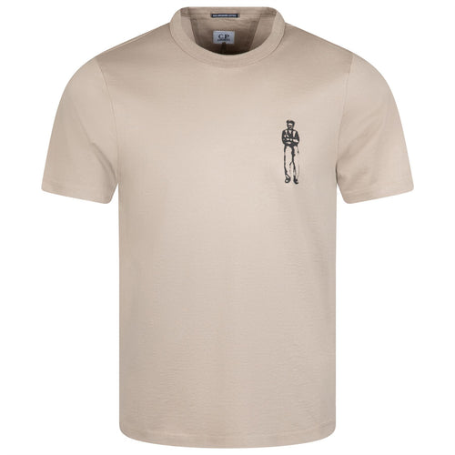 Mercerized Jersey Graphic T-Shirt Cobblestone - SS23