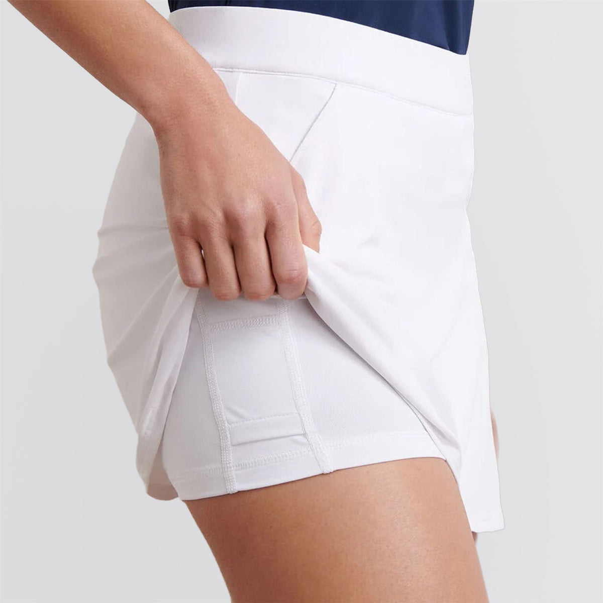 Womens Essential Sally 15-Inch Skort White
